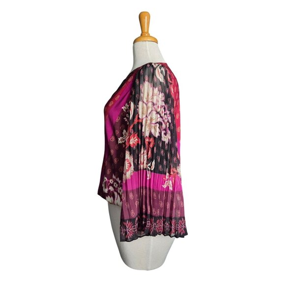 White House Black Market Boho Chic Bell Sleeve Blouse Women's Size S - Picture 5 of 8